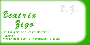 beatrix zigo business card